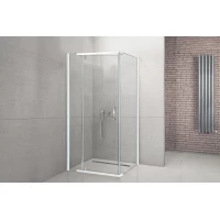 Душевой уголок Royal Bath RB9080HPVD-T 80x90 см, профиль белый, стекло прозрачное