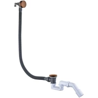 Слив-перелив для ванны Boheme 631-BRB автомат с наполнением, бронза матовая