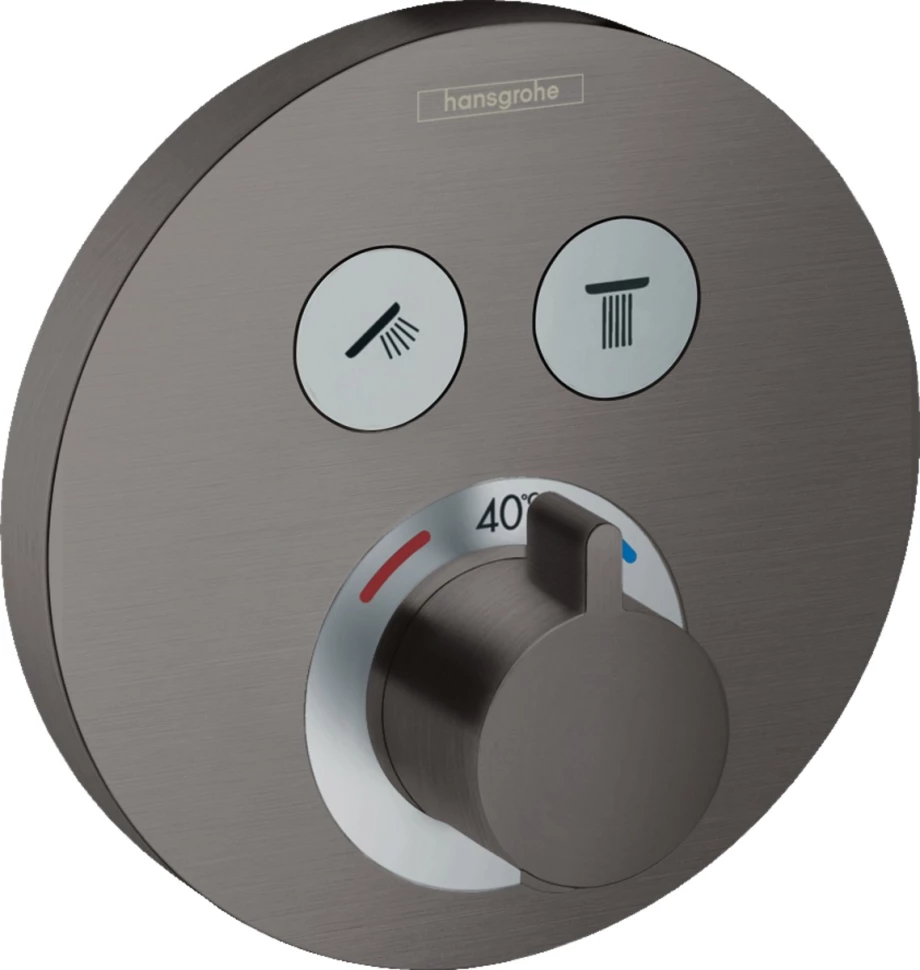 Термостат для ванны Hansgrohe ShowerSelect S 15743340 запорно переключающее устройство на 3 потребителя hansgrohe showerselect 15764000