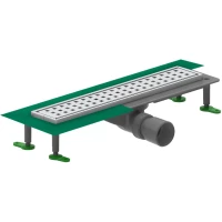 Душевой трап (лоток) Ctesi Way Square BK4024130 60 см, с решеткой, перфорированный, хром