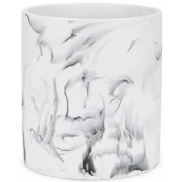 Корзина для мусора Kassatex Arabesco White/Black AAB-WB-WB