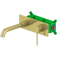 Смеситель для раковины Timo Saona 2371/17SM встраиваемый, золотой матовый