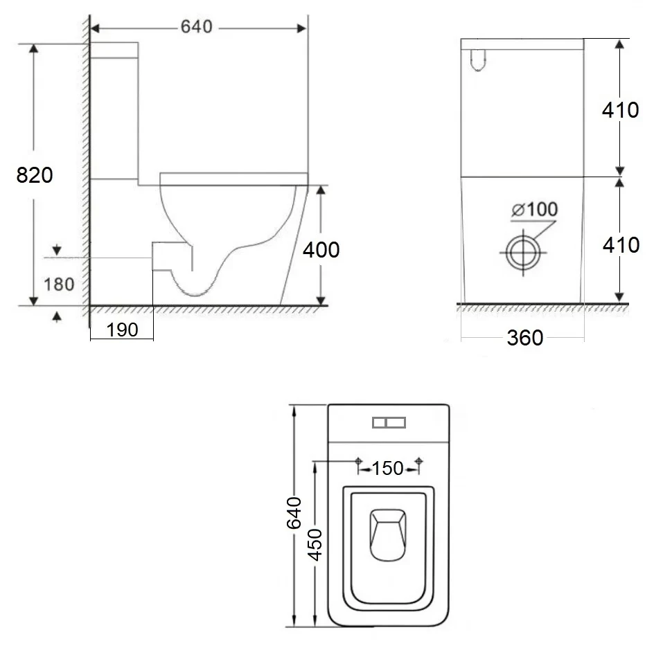 Унитаз-компакт безободковый с сиденьем микролифт Bond Cube F04-00 - фото 7