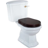 Унитаз-компакт Migliore Bella 31096 вертикальный выпуск, белый, фурнитура золотой/белый