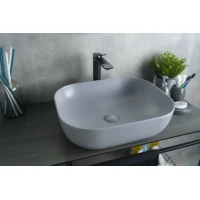 Раковина-чаша GID Gm1302 50x40 см, накладная, серый матовый