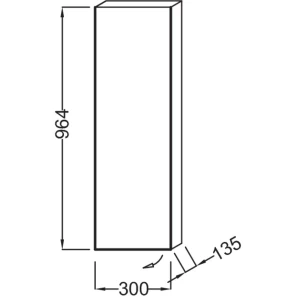 Изображение товара подвесная полуколонна левосторонняя арлингтонгский дуб jacob delafon spherik eb1058g-е70