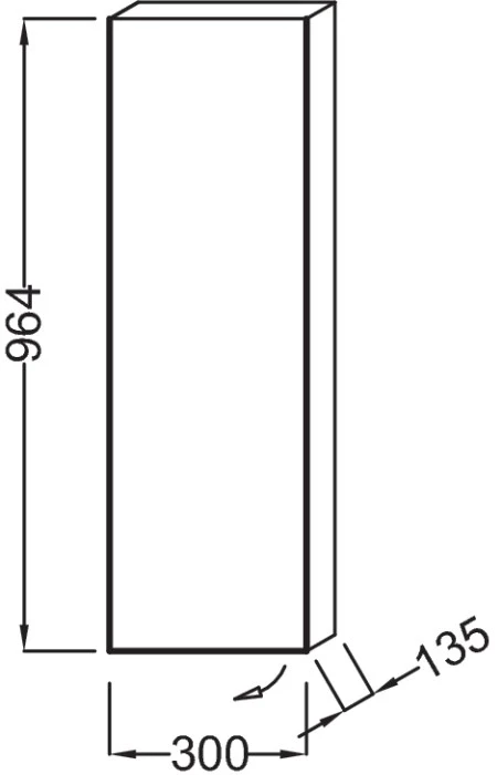 Подвесная полуколонна левосторонняя арлингтонгский дуб Jacob Delafon Spherik EB1058G-Е70 - фото 2