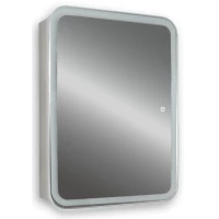 Зеркальный шкаф Silver Mirrors Фиджи LED-00002471 50x75 см L/R, с LED-подсветкой, сенсорным выключателем, диммером, белый