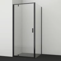 Душевой уголок WasserKRAFT Elbe 74P28 80x90 см, профиль черный матовый, стекло прозрачное