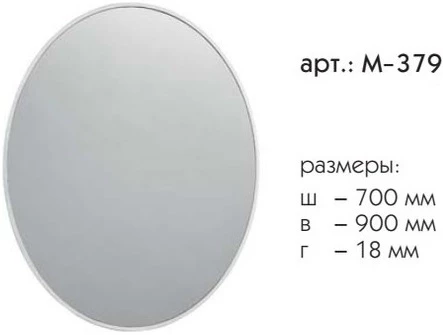Зеркало 70х90 см графит матовый Caprigo Контур М-379-L810 - фото 2