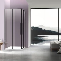 Душевой уголок 100x89 см Vincea Slim-N VSS-4SN9010CLB прозрачное