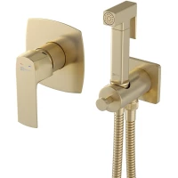 Гигиенический душ Lemark Ursus LM7219BG со смесителем, золотой матовый