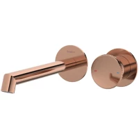 Смеситель для раковины Teska Arte E5509 встраиваемый, без донного клапана, розовое золото