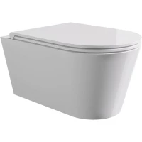 Унитаз подвесной Alice Hide Round 31170101SET безободковый, с сиденьем микролифт, белый глянец