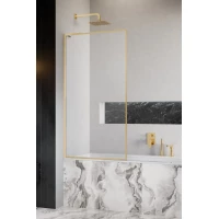 Шторка на ванну Radaway Modo F SL Gold PNJ II 100 Left 10406100-09-01L профиль золотой, стекло прозрачное