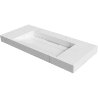 Раковина Armadi Art Flat Calacatta 859-100-CLCT 101x45,2 см, подвесная, белый мрамор