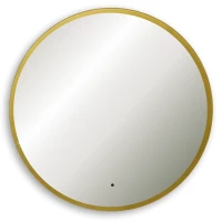 Зеркало Silver Mirrors Monaco LED-00002766 77x77 см, с LED-подсветкой, сенсорным выключателем, диммером, золотой