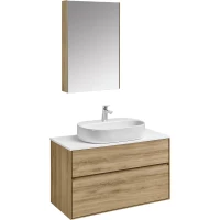 Комплект мебели дуб эльвезия/белый глянец 99 см Акватон Либерти 1A279601LYC70 + 1A281103LY010 + 1WH501710 + 1A279302LYC70