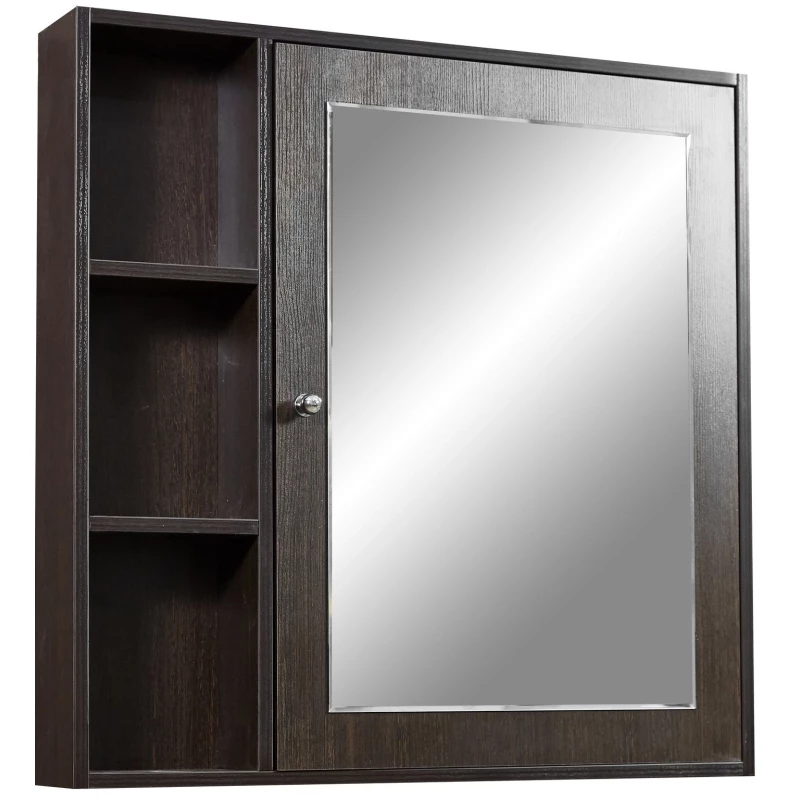 Зеркальный шкаф 80x80 см венге Stella Polar Монтоне SP-00000158