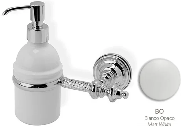 Дозатор для жидкого мыла Stil Haus Giunone G30(03) настенный, хром/белый матовый