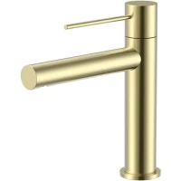 Смеситель для раковины Vincea Aspire VBF-4AS01BG без донного клапана, золотой матовый