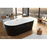 Акриловая ванна Kolpa-San Comodo FS Black 593790 185x90 см, отдельностоящая, белый/черный глянец
