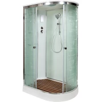 Душевая кабина 120x80x220 см Deto EM1512LEL матовое с прозрачным узором
