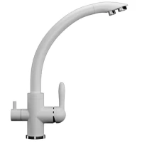 Смеситель для кухни с подключением к фильтру Ulgran ультра-белый U-017-341