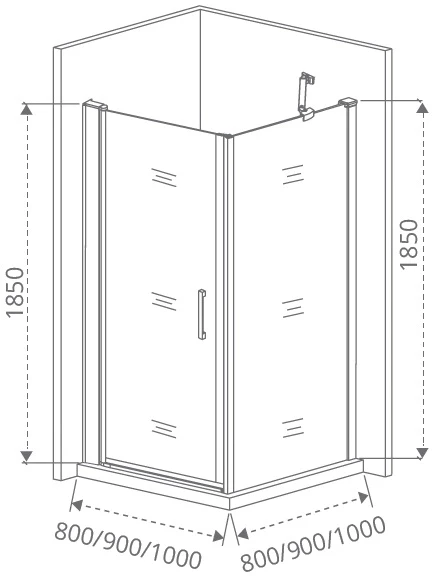 Душевой уголок 80х80 см Good Door Pandora CR-80-T-CH прозрачное с рисунком PD00040 - фото 3