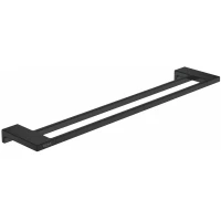 Полотенцедержатель Rose RG1827H 64,8 см, двойной, черный матовый