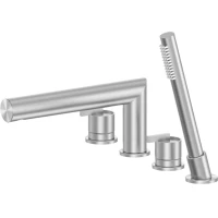 Смеситель на борт ванны Abber Perfekte 316 AF8A13BST с душевым гарнитуром, нержавеющая сталь