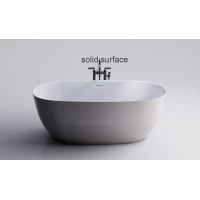 Ванна из литьевого мрамора Astra-Form Атрия Solid Surface 01010092 170x75 см, отдельностоящая, белый матовый