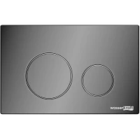 Кнопка смыва WasserKRAFT PB02 для инсталляции, черный глянец