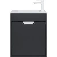 Тумба под раковину Uperwood Modul 2930205360 50 см L/R, подвесная, черный матовый/белый матовый