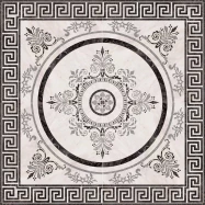 Напольный декор Click Ceramica Nero  Roseton Nero 4 90x90