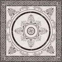 Напольный декор Click Ceramica Nero  Roseton Nero 4 90x90