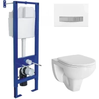 Комплект подвесной унитаз Berges Gamma + система инсталляции Berges Atom Line 410 043340