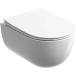 Изображение товара унитаз подвесной ceramica nova modena cn6063 безободковый, с сиденьем микролифт, белый