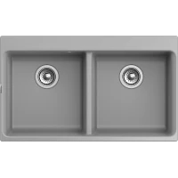 Кухонная мойка Rivelato Axel X-90-2D grigio metallizza 87x52 см, серый металлик