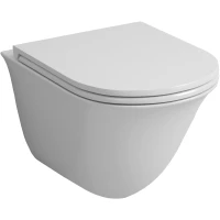 Унитаз подвесной Grossman GR-4412S безободковый, с сиденьем микролифт, белый