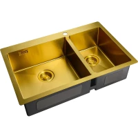 Кухонная мойка Zorg ZL R 780-2-510-L BRONZE 78x51 см, бронза