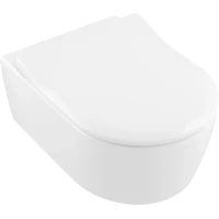 Унитаз подвесной Villeroy & Boch Avento 5656RS01 безободковый, с сиденьем микролифт, альпийский белый