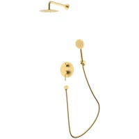 Душевой комплект Voda Vessel VSLG Set_3in1 со смесителем, золотой