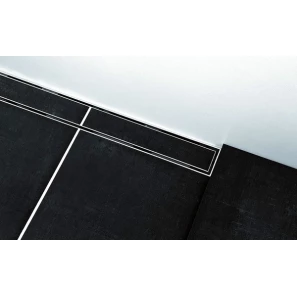 Изображение товара душевой канал 740 мм хром, 2 в 1 с основой под плитку tile и панелью steel tece tecelinus 15103089