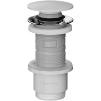 Донный клапан для раковины Whitecross A707WHC универсальный, белый глянец