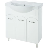 Тумба с раковиной белый глянец 70 см Bellezza Амелия 4630311000015 + 4690311008978