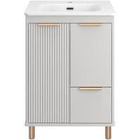 Тумба под раковину Brevita Risacca RIS-06060-0342Я 61 см, напольная, серый матовый