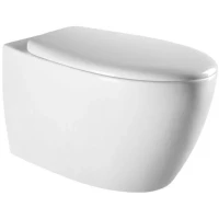 Унитаз подвесной Art&Max Imola AM217CHR/SC безободковый, с сиденьем микролифт, белый