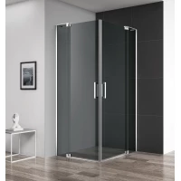 Душевой уголок 90-100x90-100 см Cezares SLIDER-A-2-90/100-GRIGIO-Cr графитовое
