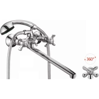 Смеситель для ванны D-Lin D145819-F универсальный, с душевым гарнитуром, хром
